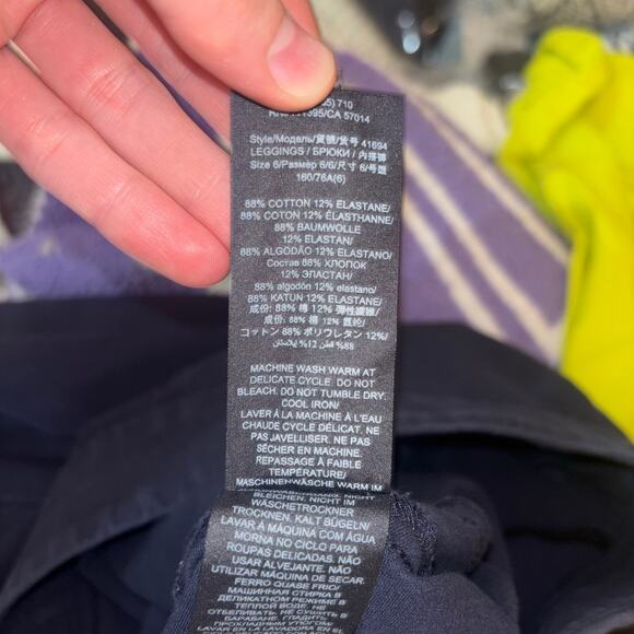 Tory Burch Legging Trousers- Navy Slim Fit Stretch Pants – Size 6 - Picture 13 of 15